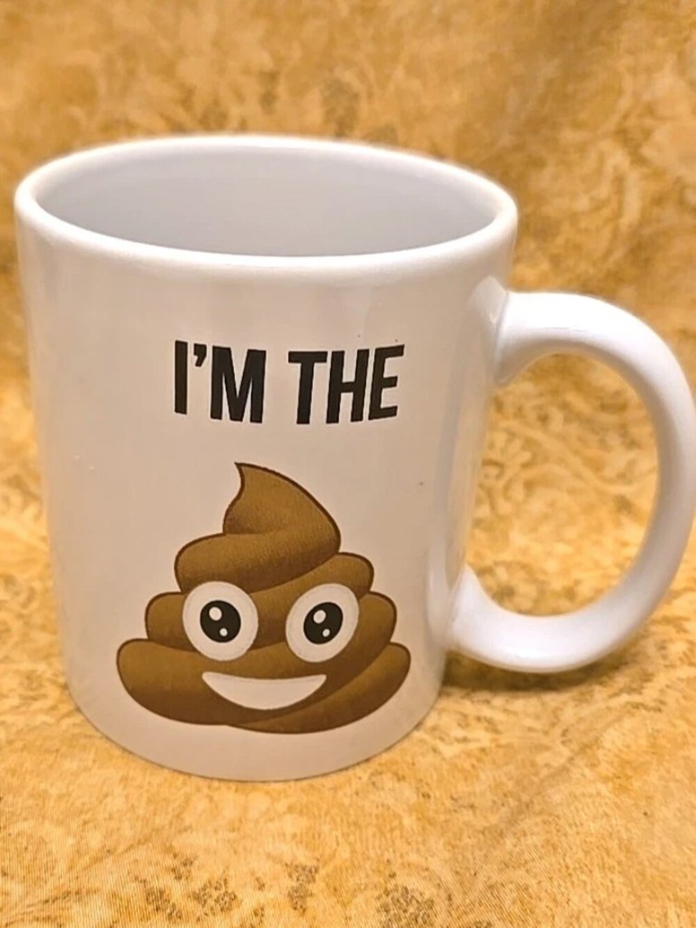 Poop Emoji Ceramic Coffee Mug Cup "I'M THE" and "#ITHAPPENS". * NEW *